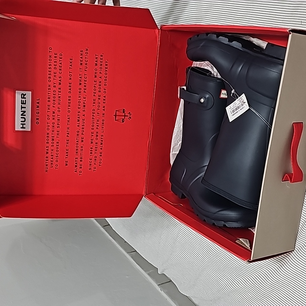 Hunter Navy Boots